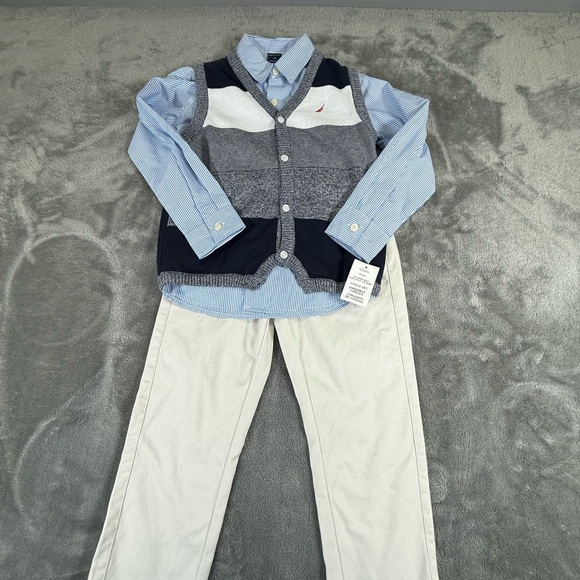 Nautica Other - Nautica Blue and Gray Kids Boy’s 3 PC Matching Set Size M (5-6)